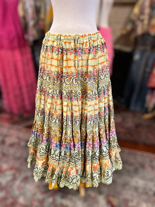 Gypsy Skirt in Golden Garden