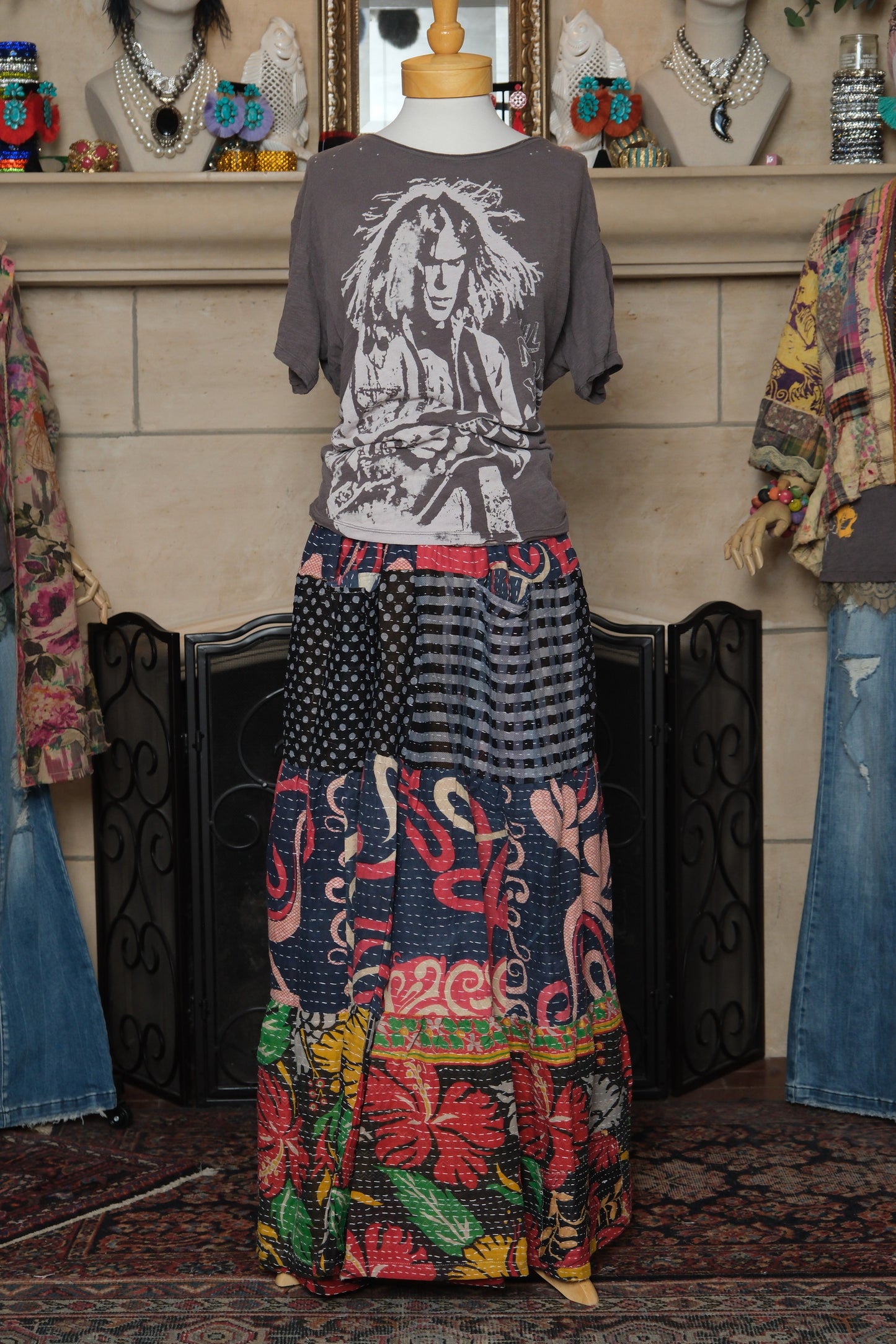 Pocket Pant in Abstract Hibiscus