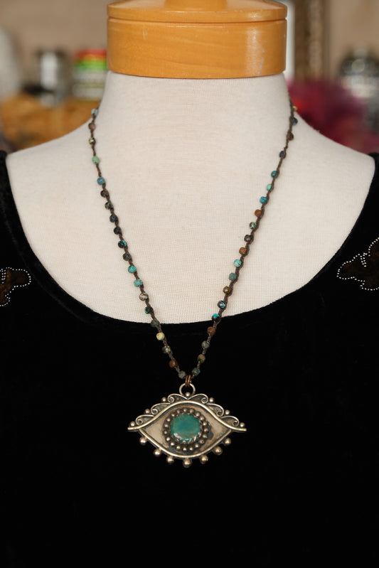 Eye of Lotus Pendent Necklace