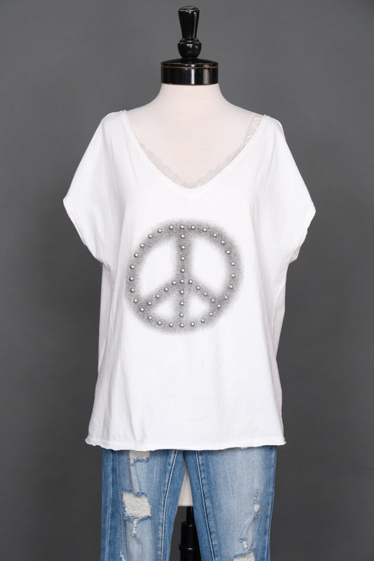 Seek Peace T-Shirt in Crisp White