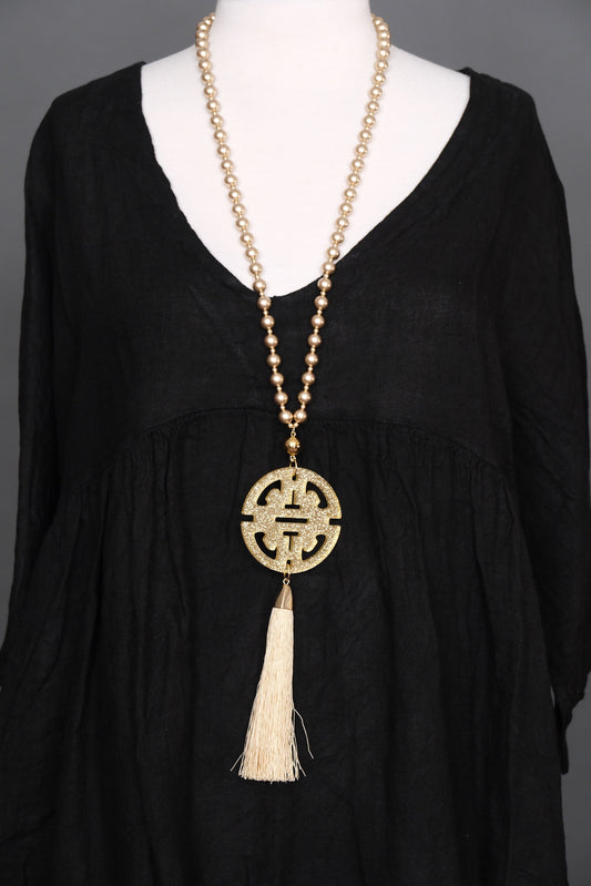 Cherry Blossom Pendant Necklace in Imperial Gold