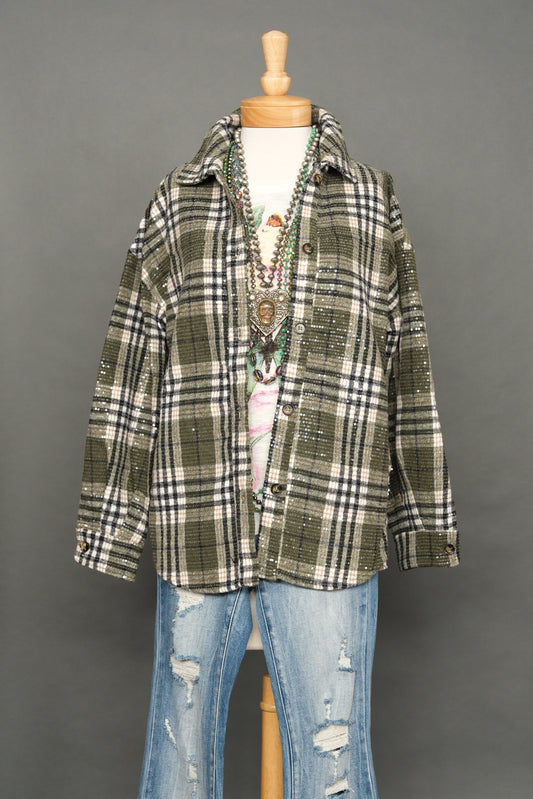 Flannel Sequin Jacket