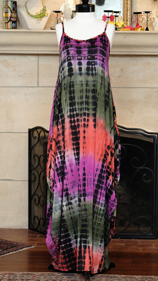 Cocoon Dress in Happy Hippie