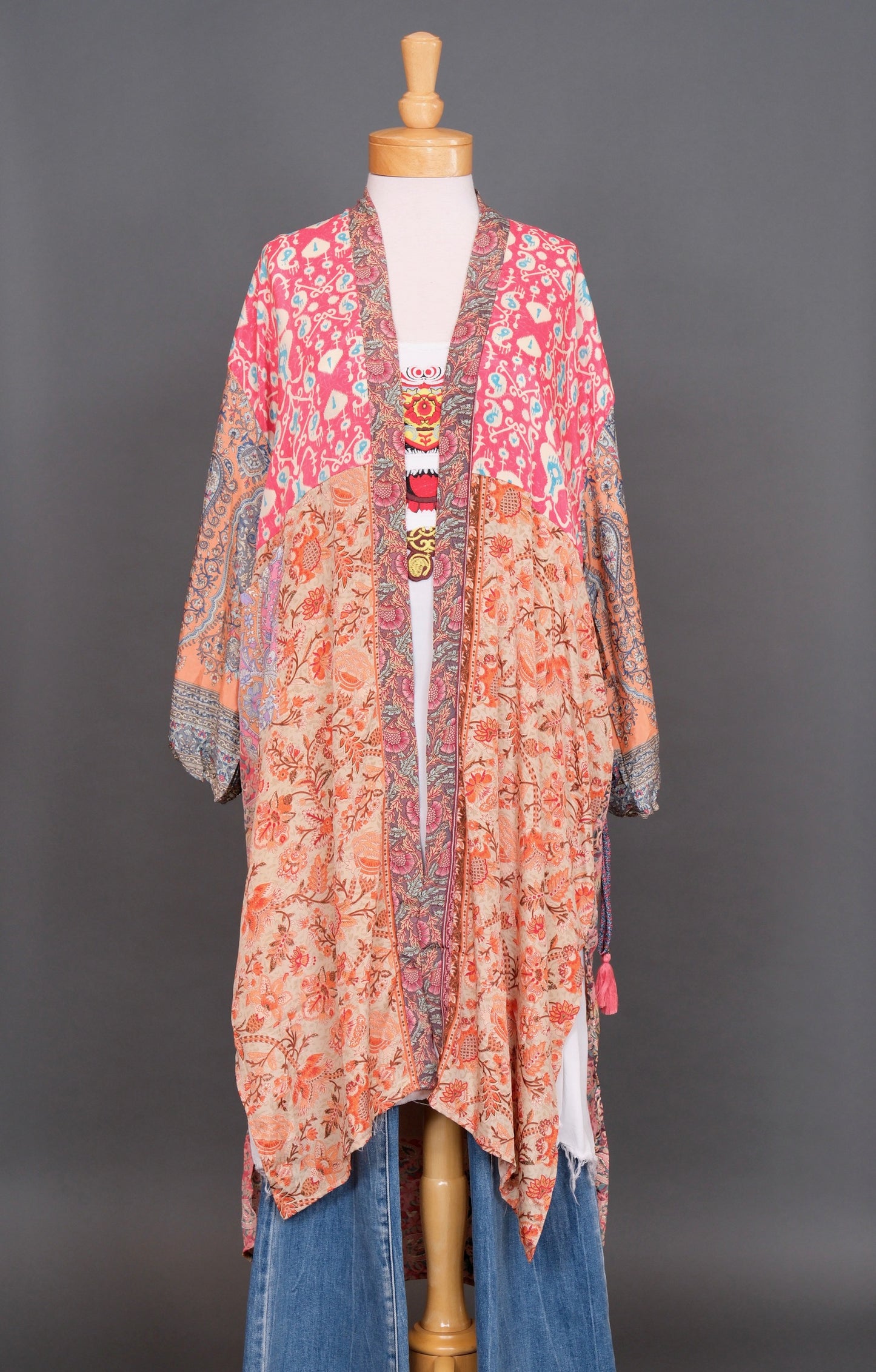 Kashmir Duster in Coral Ombre