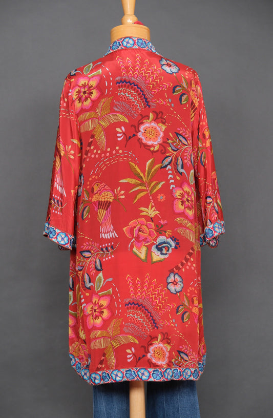 Tolani Duster in Red Flower