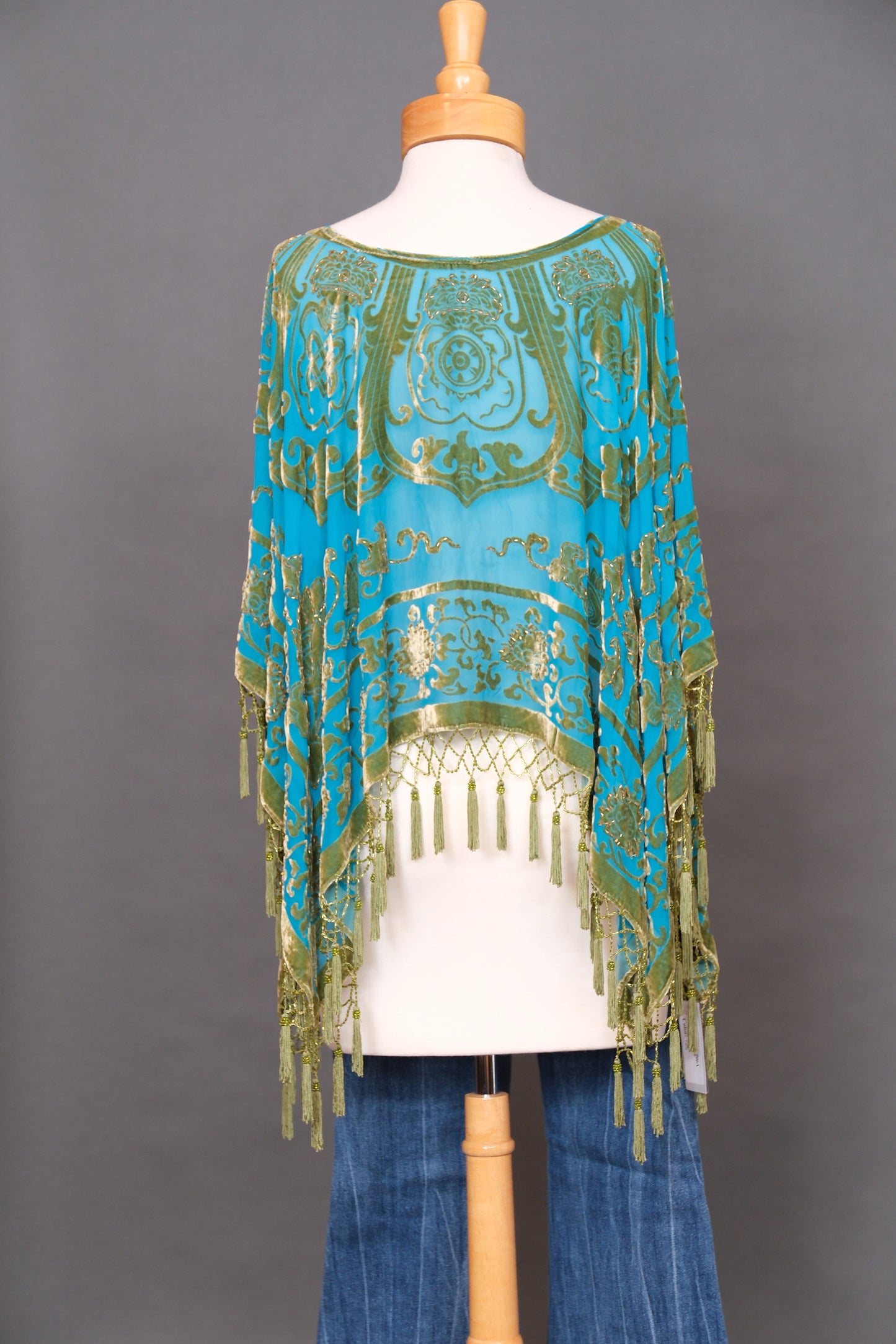 Turquoise Temple Poncho