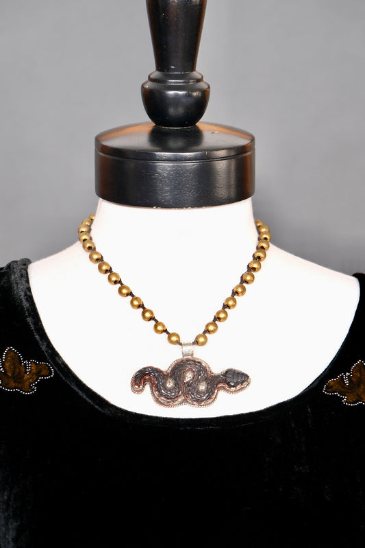 Sidewinder Snake Pendant Necklace