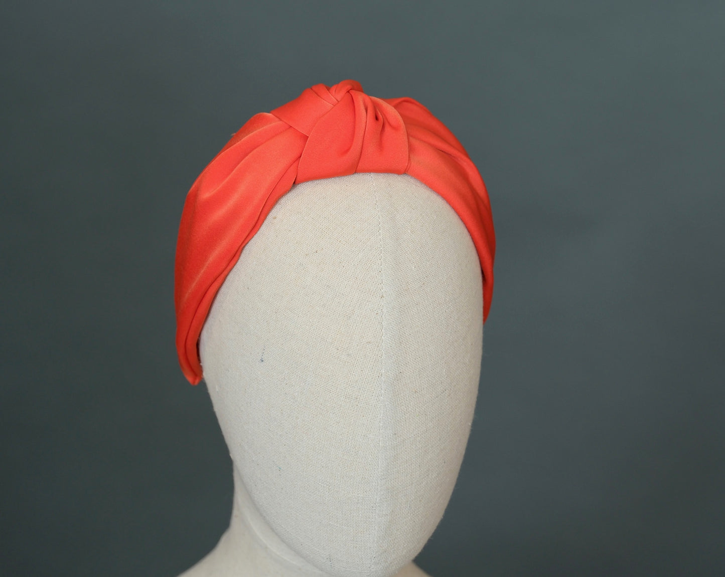 Headband in Orange Crush Satin