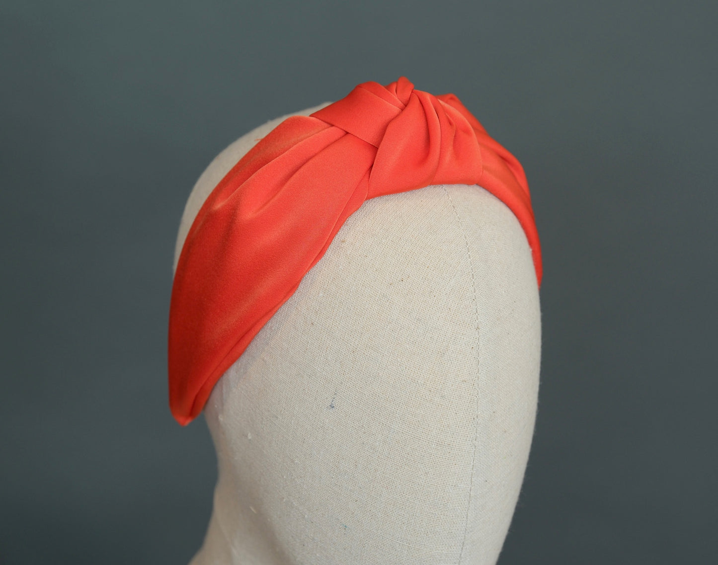 Headband in Orange Crush Satin