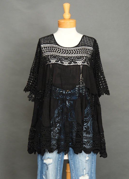 Black Moon Crochet Top