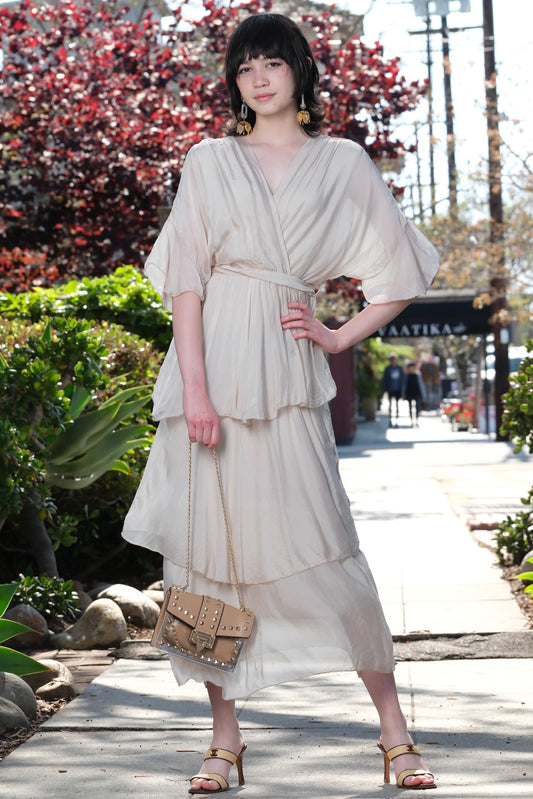 Chloe Dress in Antique Ivory