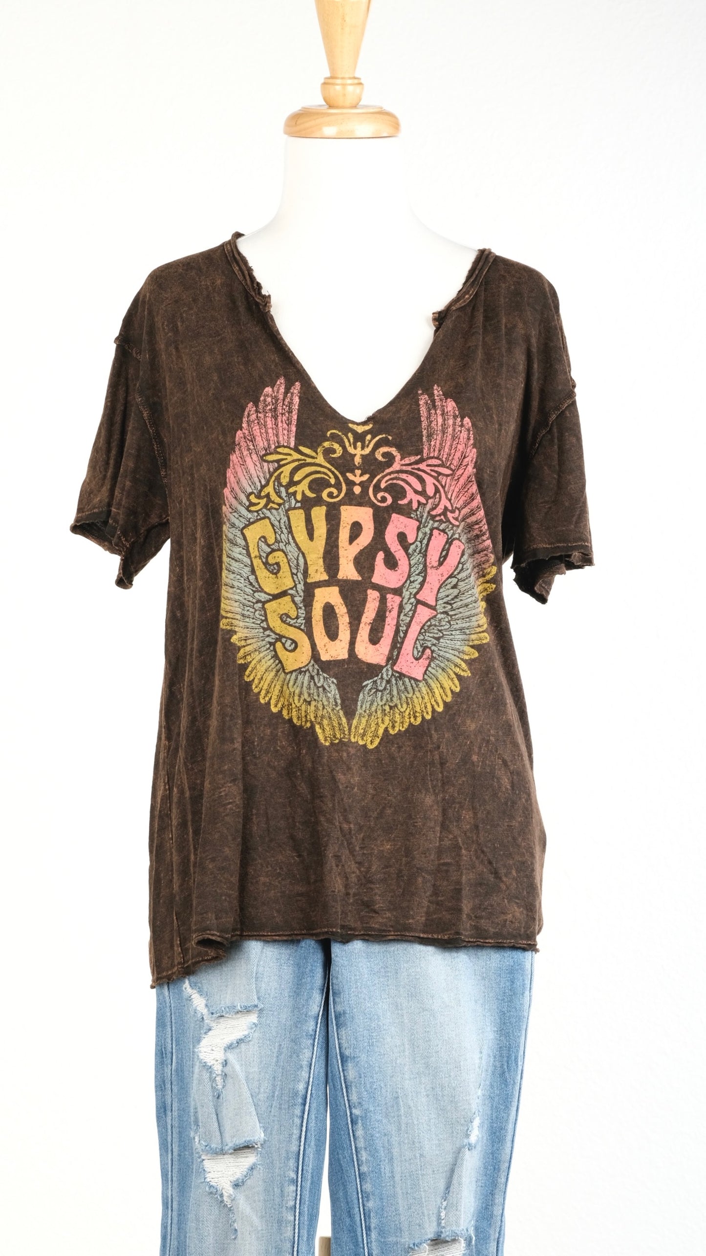 Gypsy Soul T-Shirt Vintage Brown