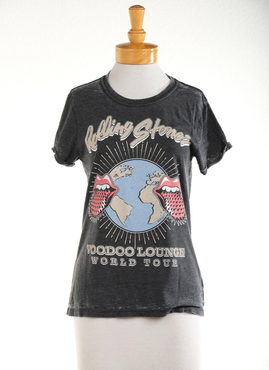 T Shirt in Rolling Stones Blue Globe
