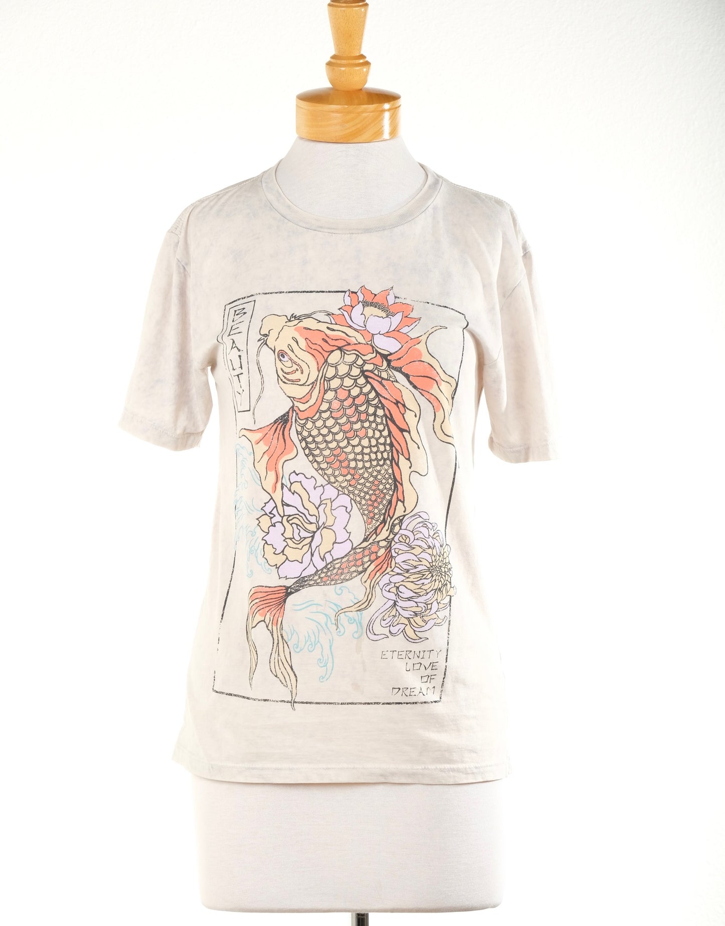 Koi Fish T-Shirt in Heathered Ivory