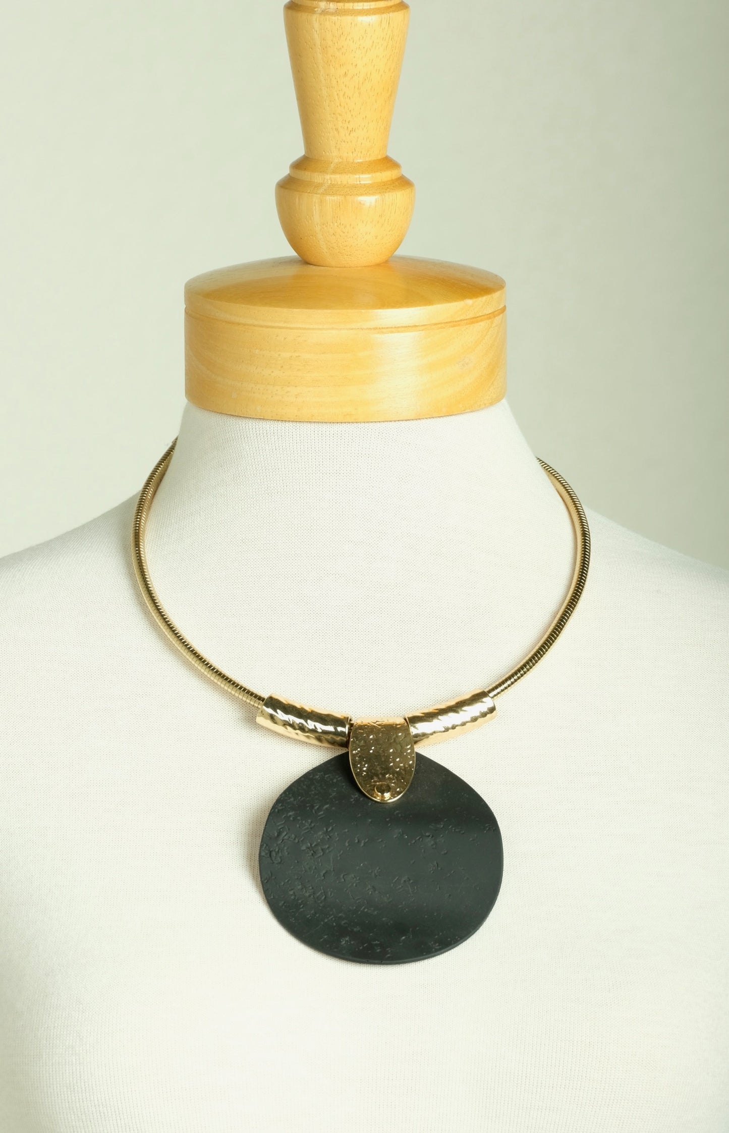 Black Gold Collar Necklace