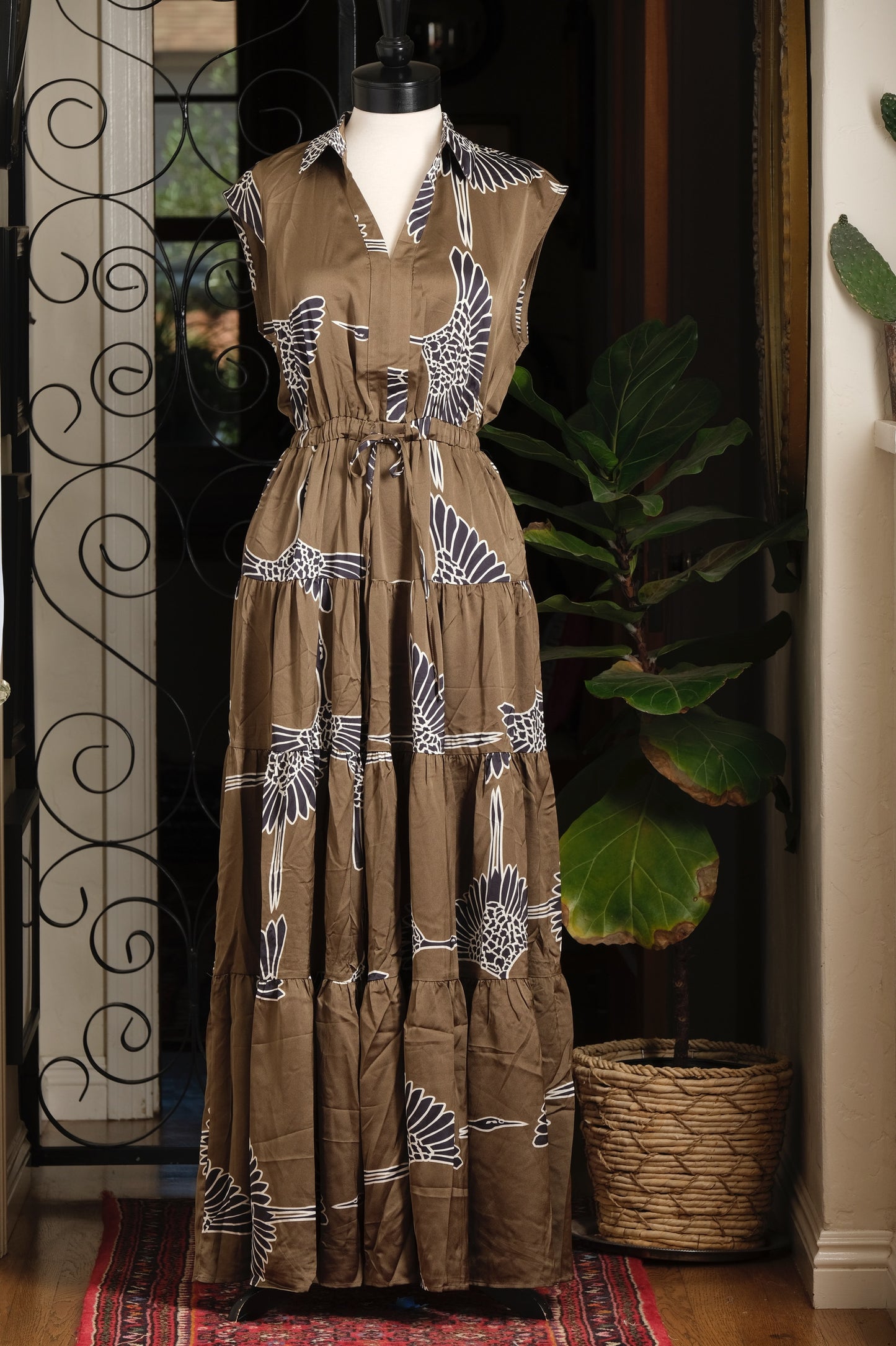 Olive Lucky Crane Dress