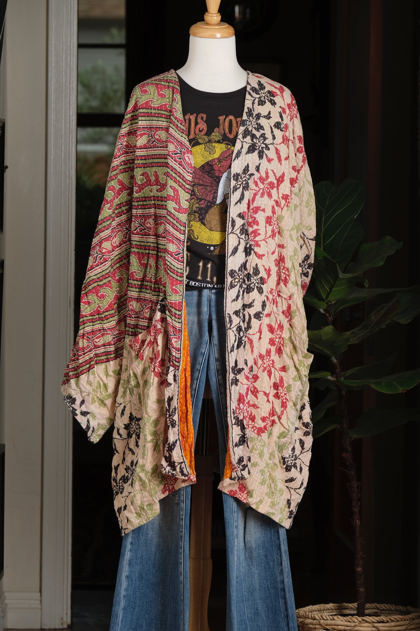 Kantha Blazer in Vine