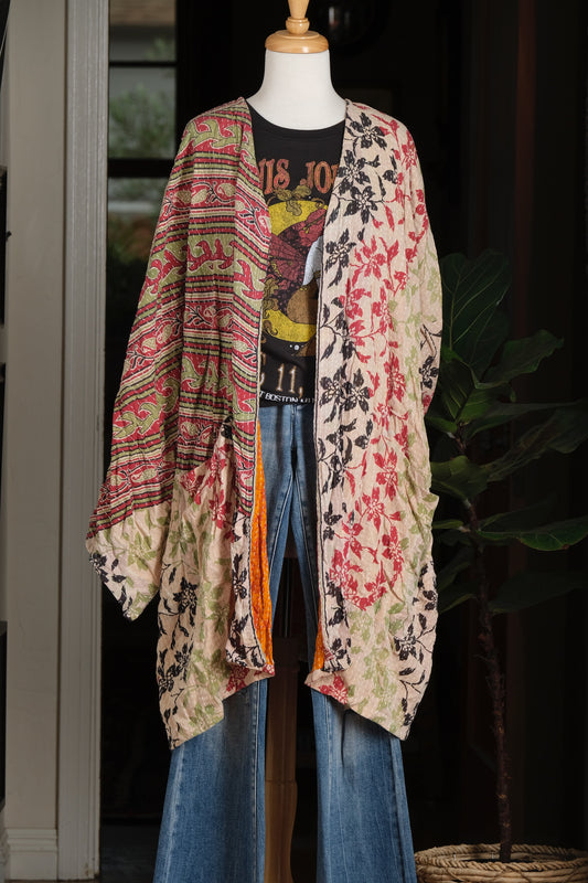 Kantha Blazer in Vine