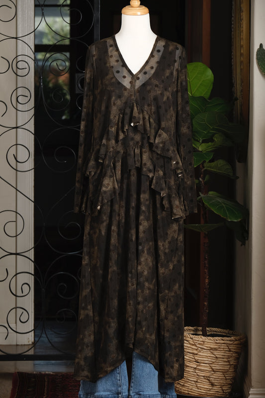 Mesh Dress in Dark Holiday