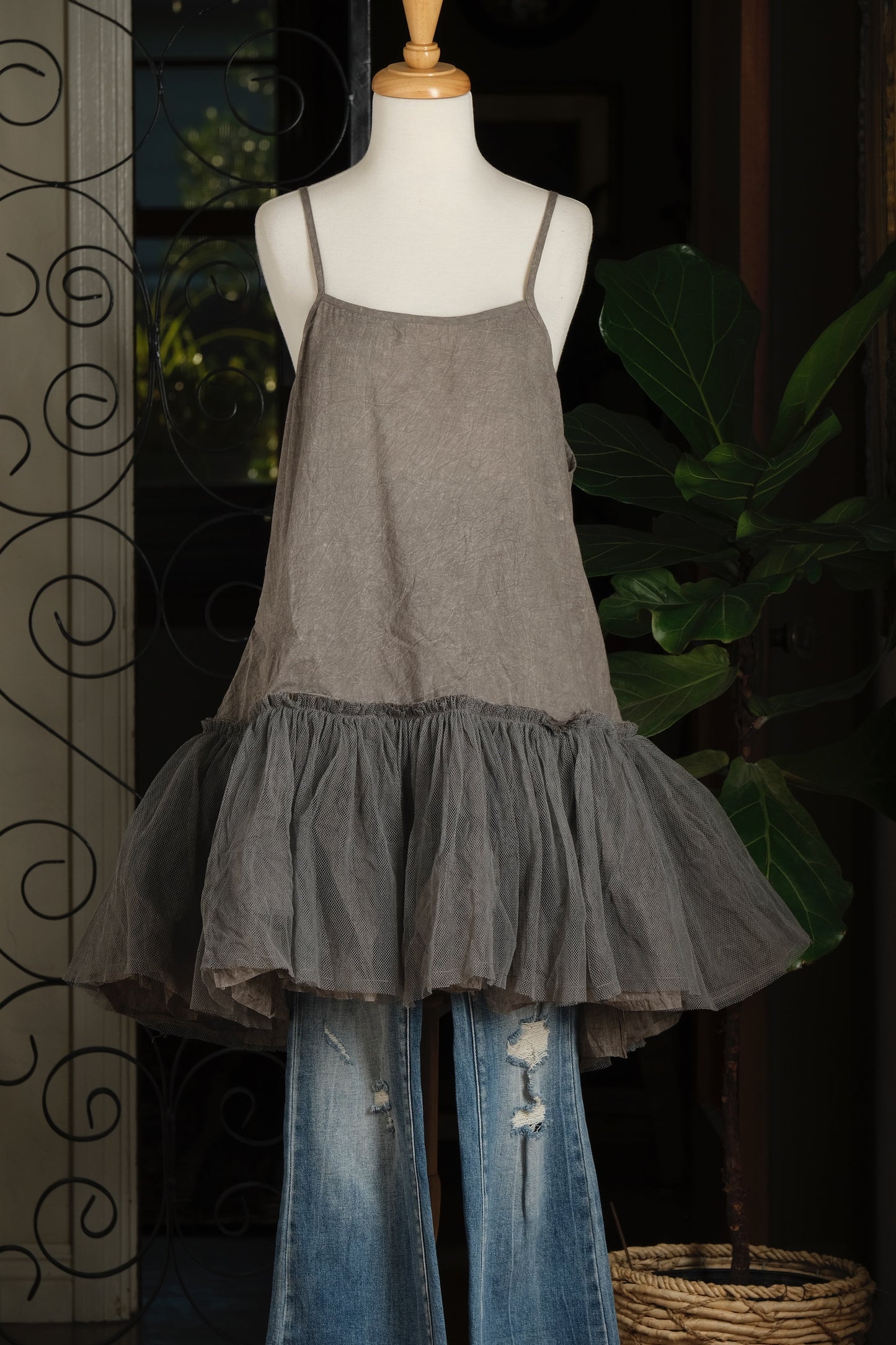 Low Waisted Foundation Cami in Ash