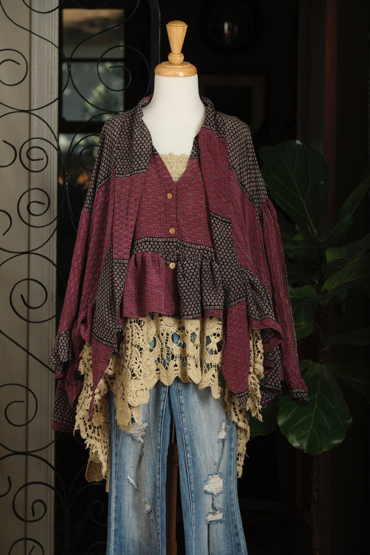 Ruffled Gypsy Top in Raggedy Ann