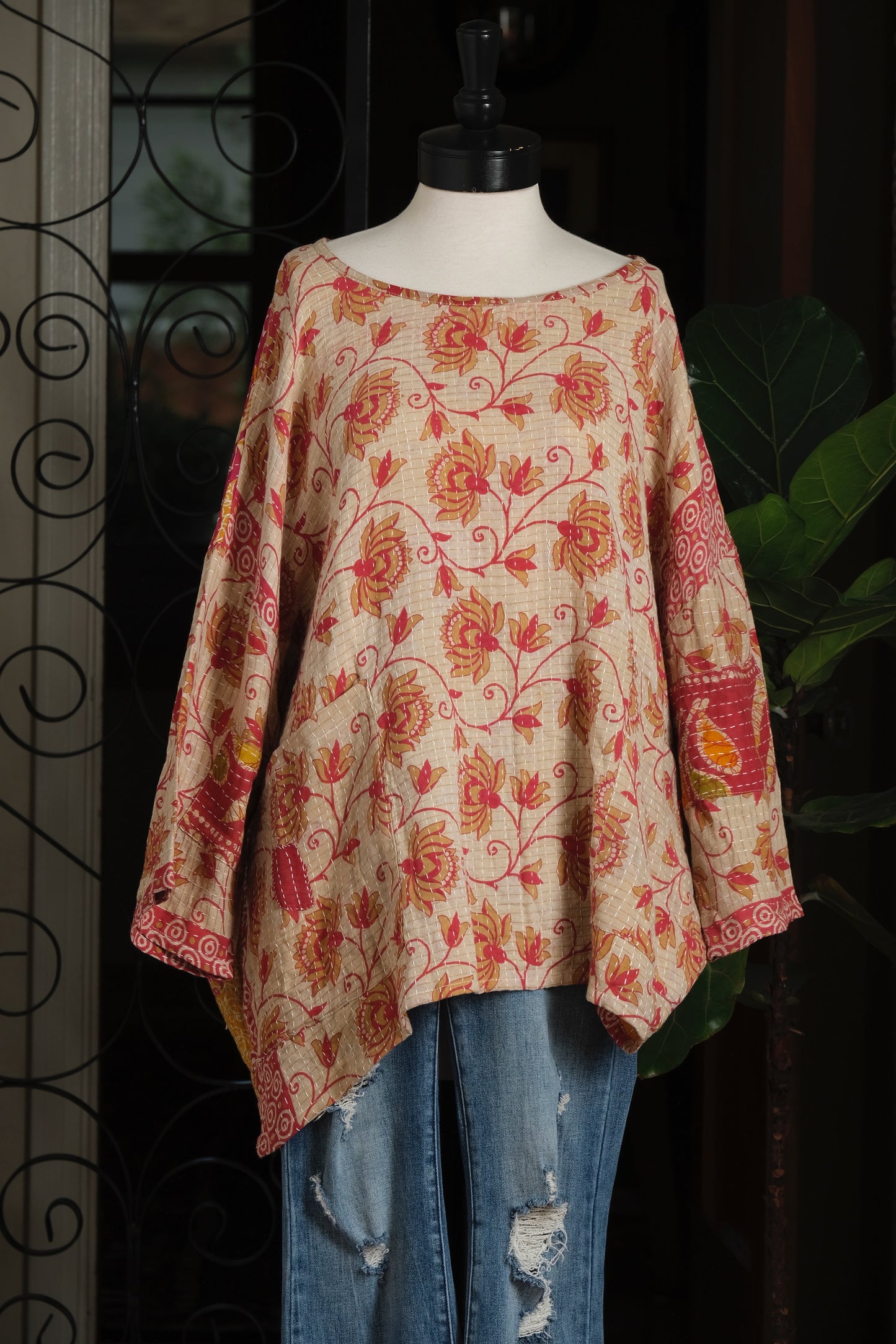 Kantha Dream Pullover in Golden Rose