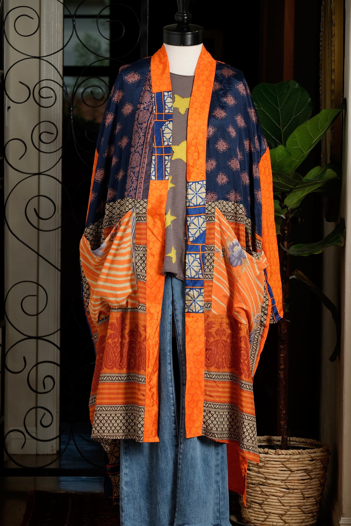 Silky Pocket Duster in Vibrant Orange