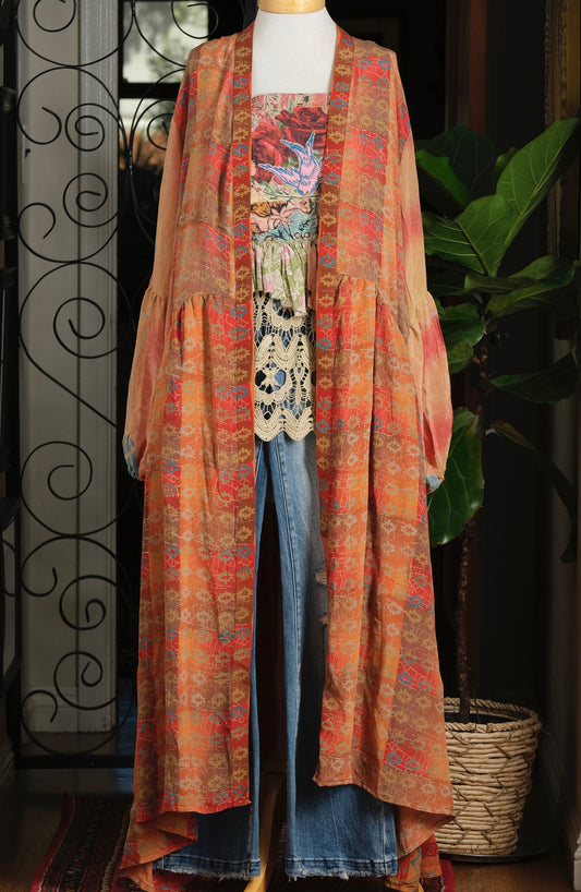 Evermore Duster in Tribal Peach