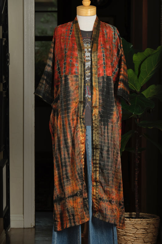 Smoke Duster in Tie Dye Rose