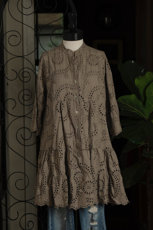 Eyelet Tunic in Heirloom