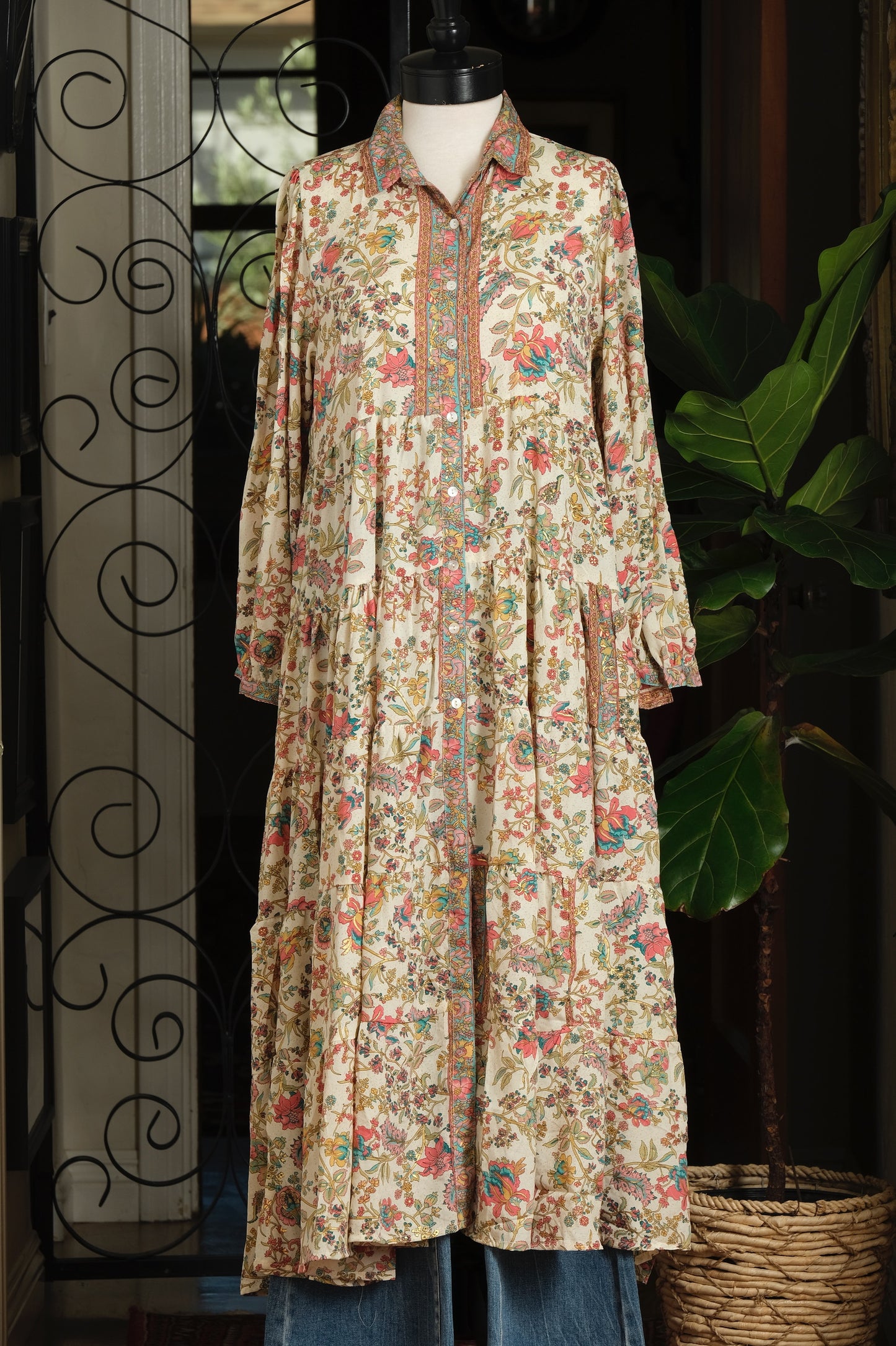 The Tate Dress in Ivory Garden