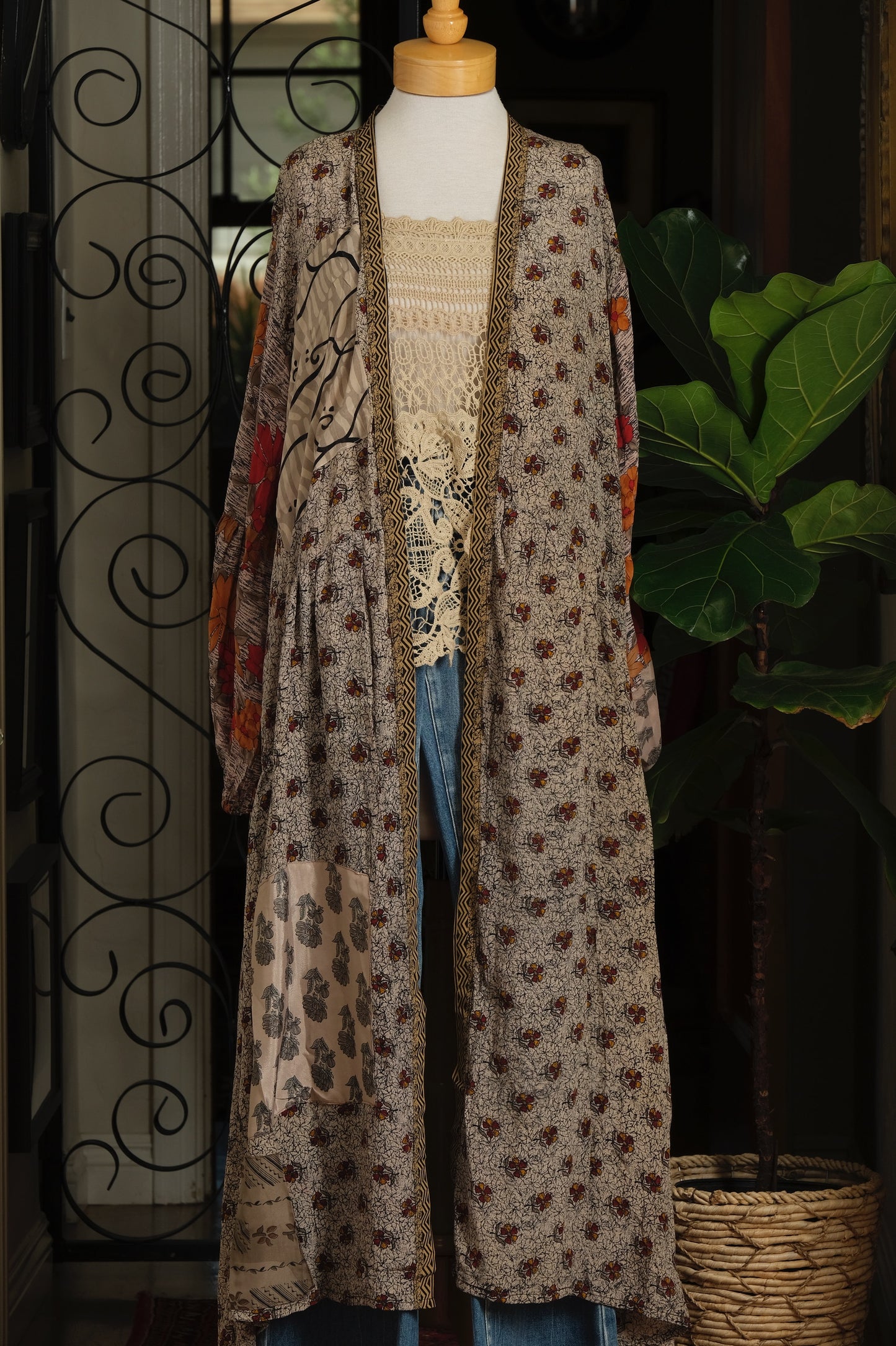 Evermore Duster in Orange Chrysanthemum