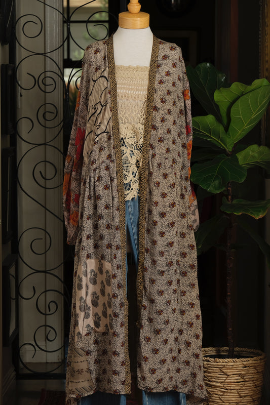 Evermore Duster in Orange Chrysanthemum