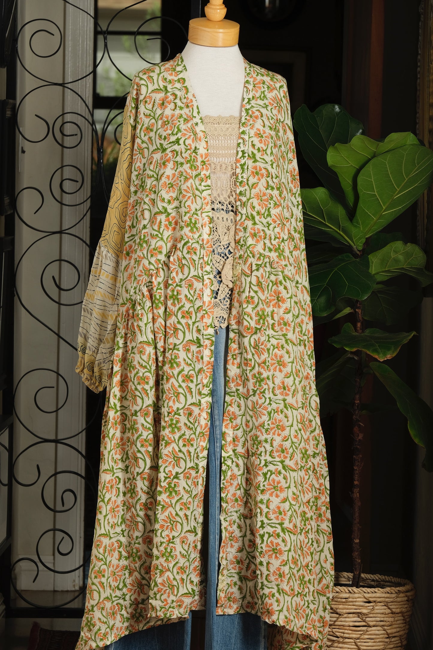 Evermore Duster in Coral Lotus