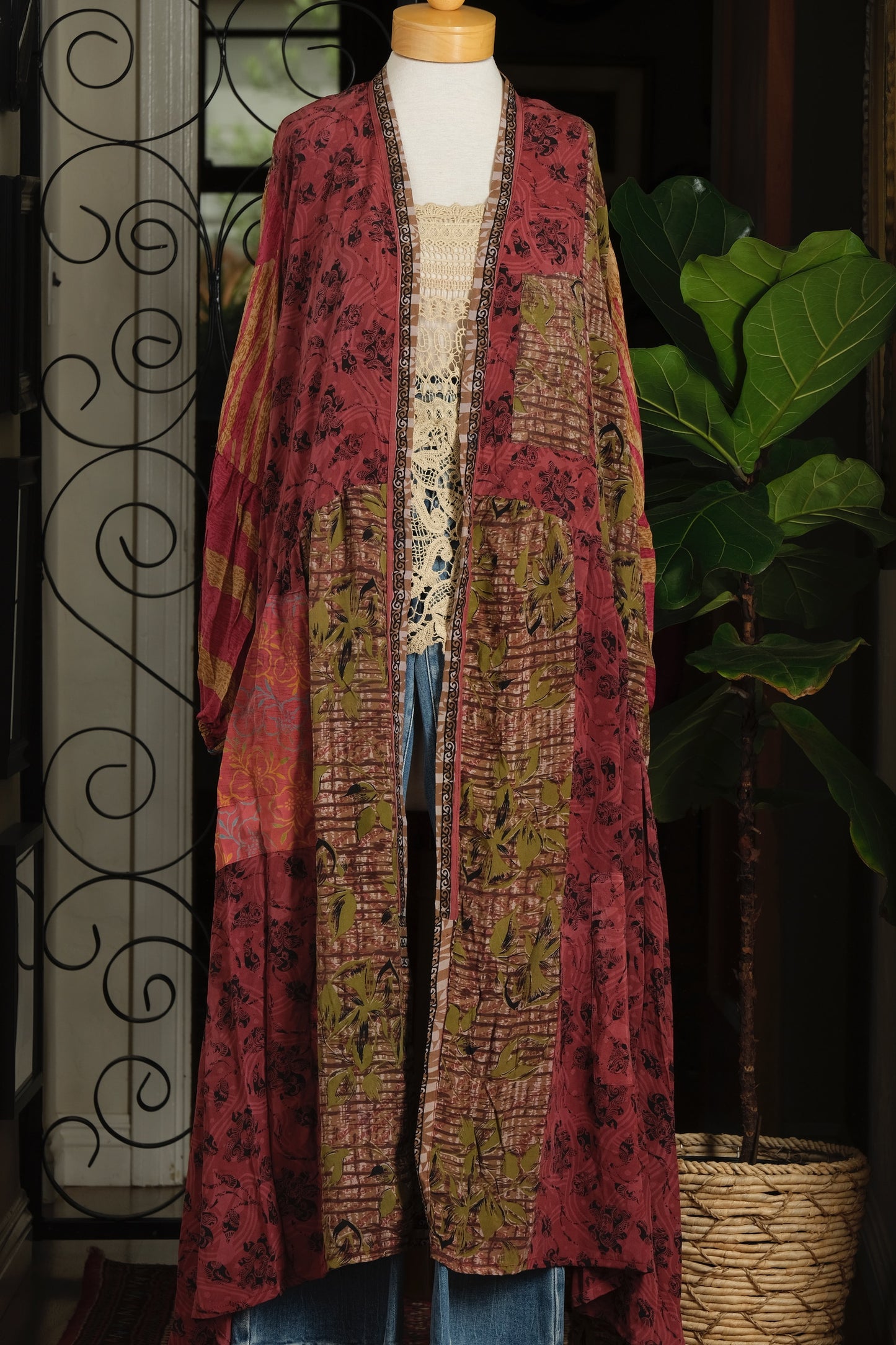 Evermore Duster in Berry Olive