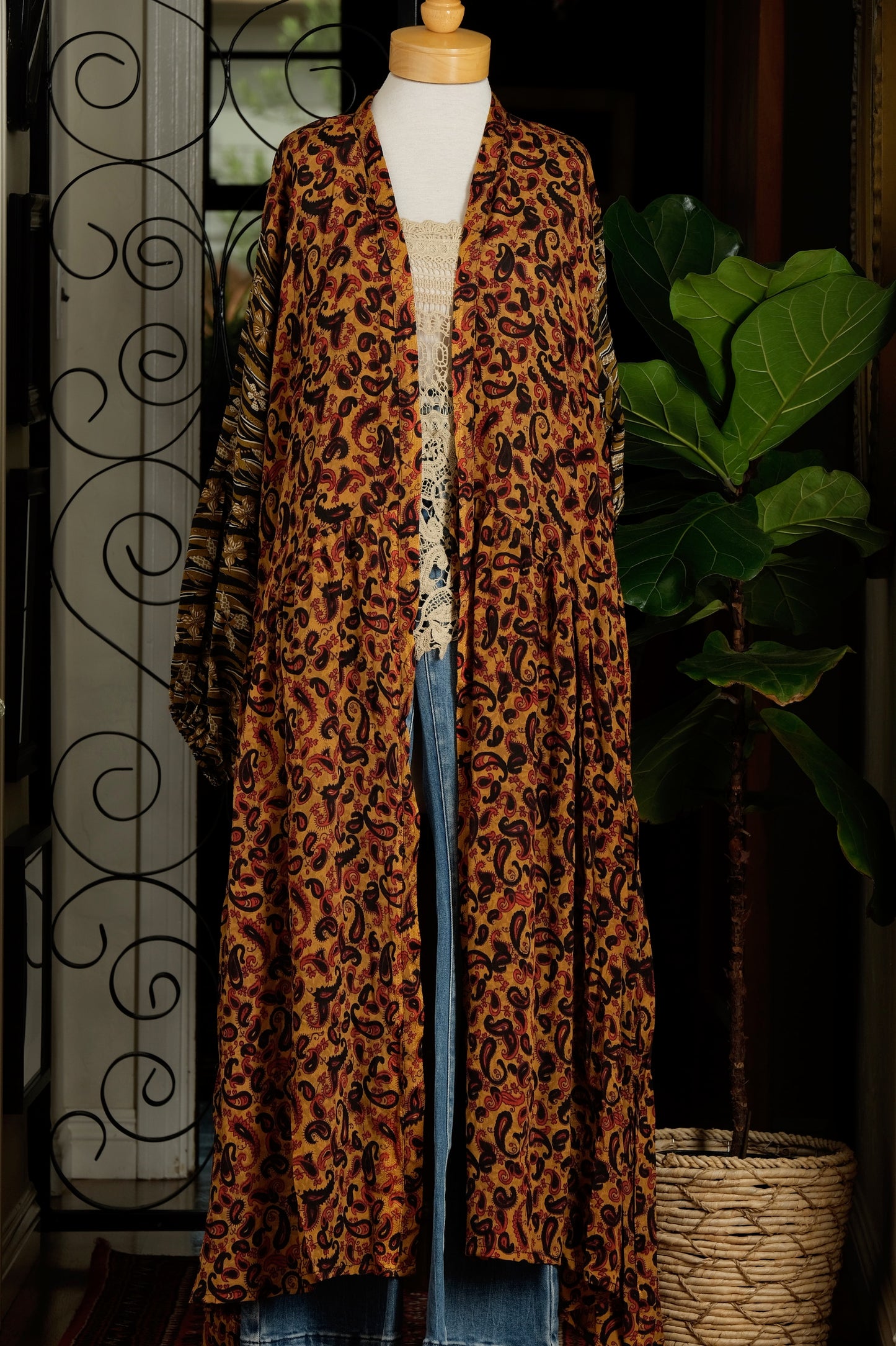 Evermore Duster in Spice Paisley