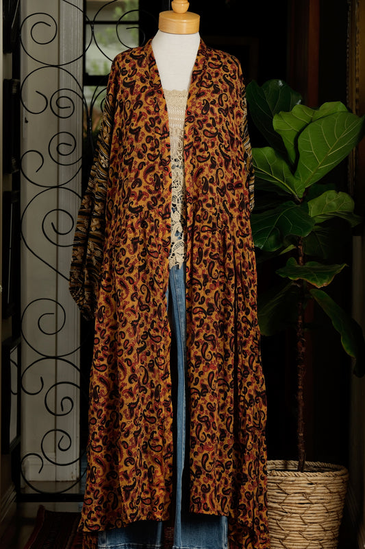 Evermore Duster in Spice Paisley