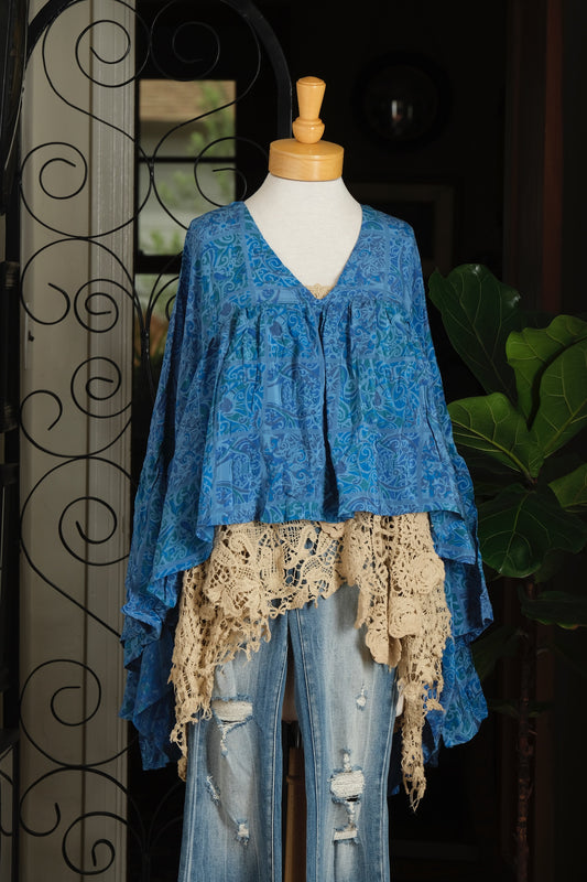Gold Dust Crop Top in It Had To Be Blue