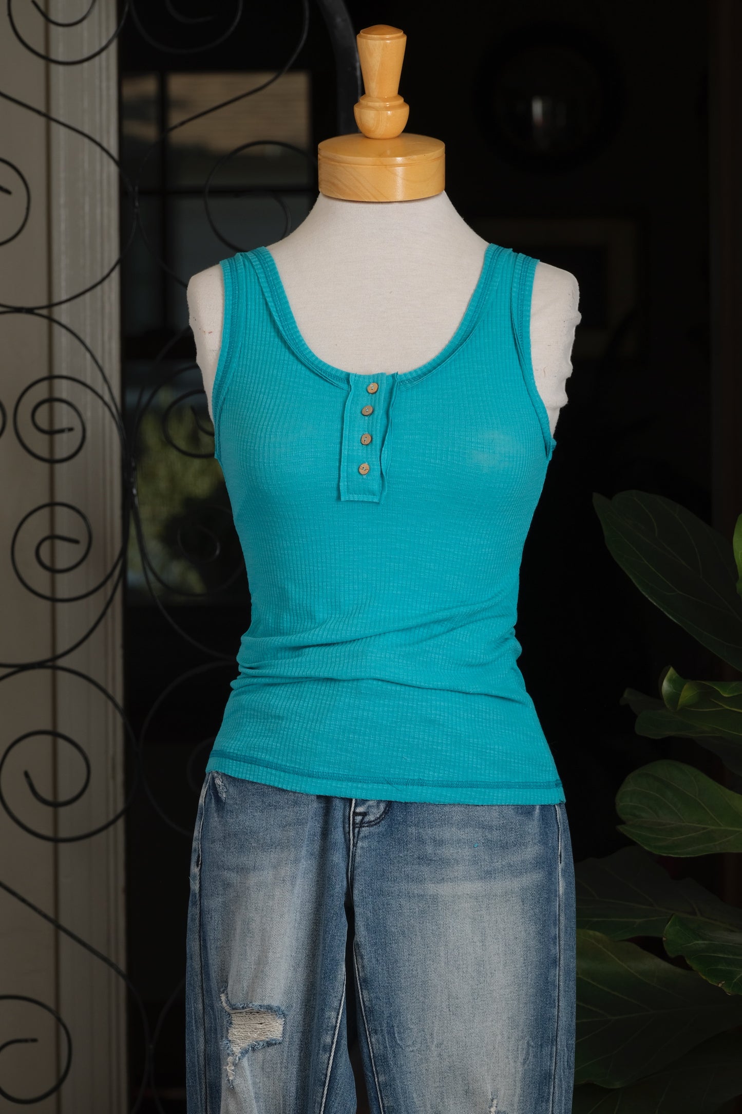 Layering Tank in Turquoise