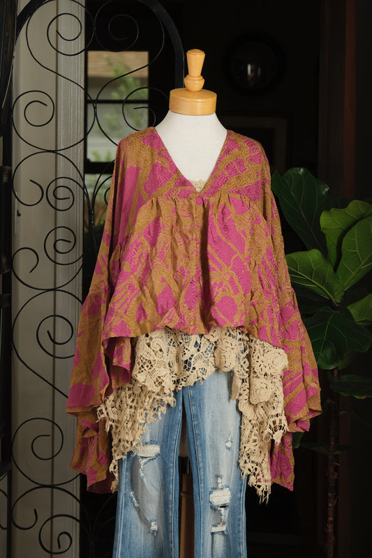 Gold Dust Crop Top in Saint Rose