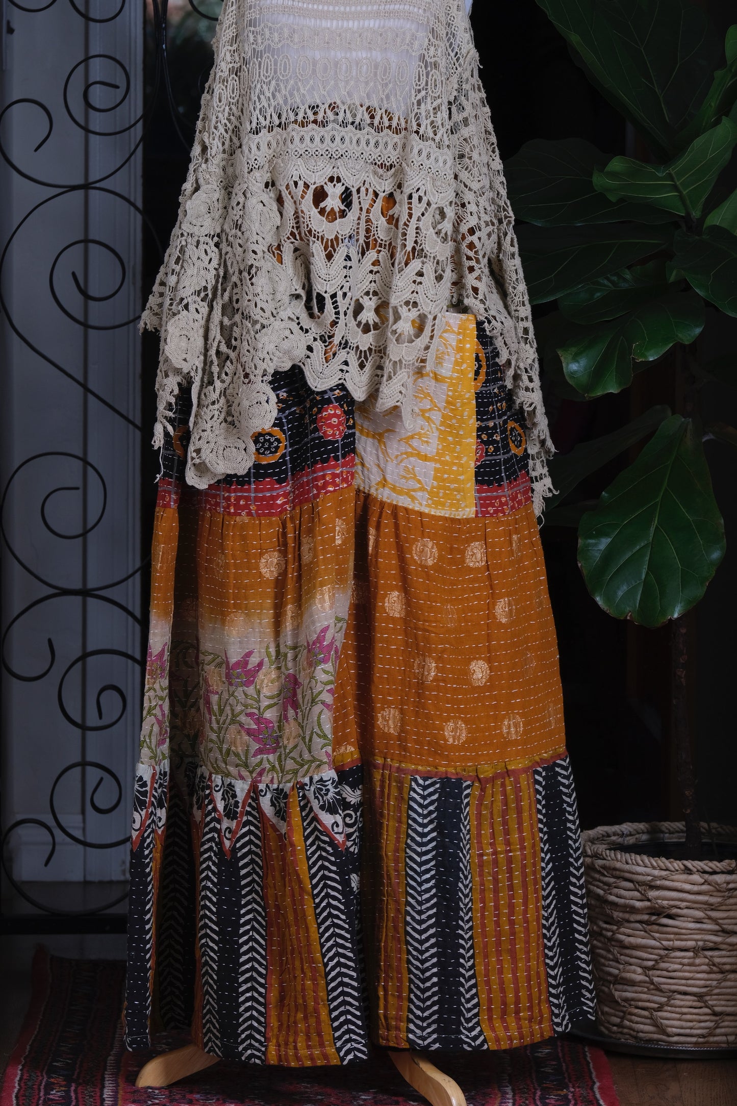 Gold Dust Crop Top in Tribal