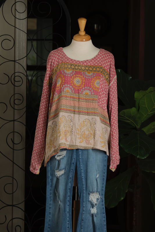 Wander Pocket Top in Small World