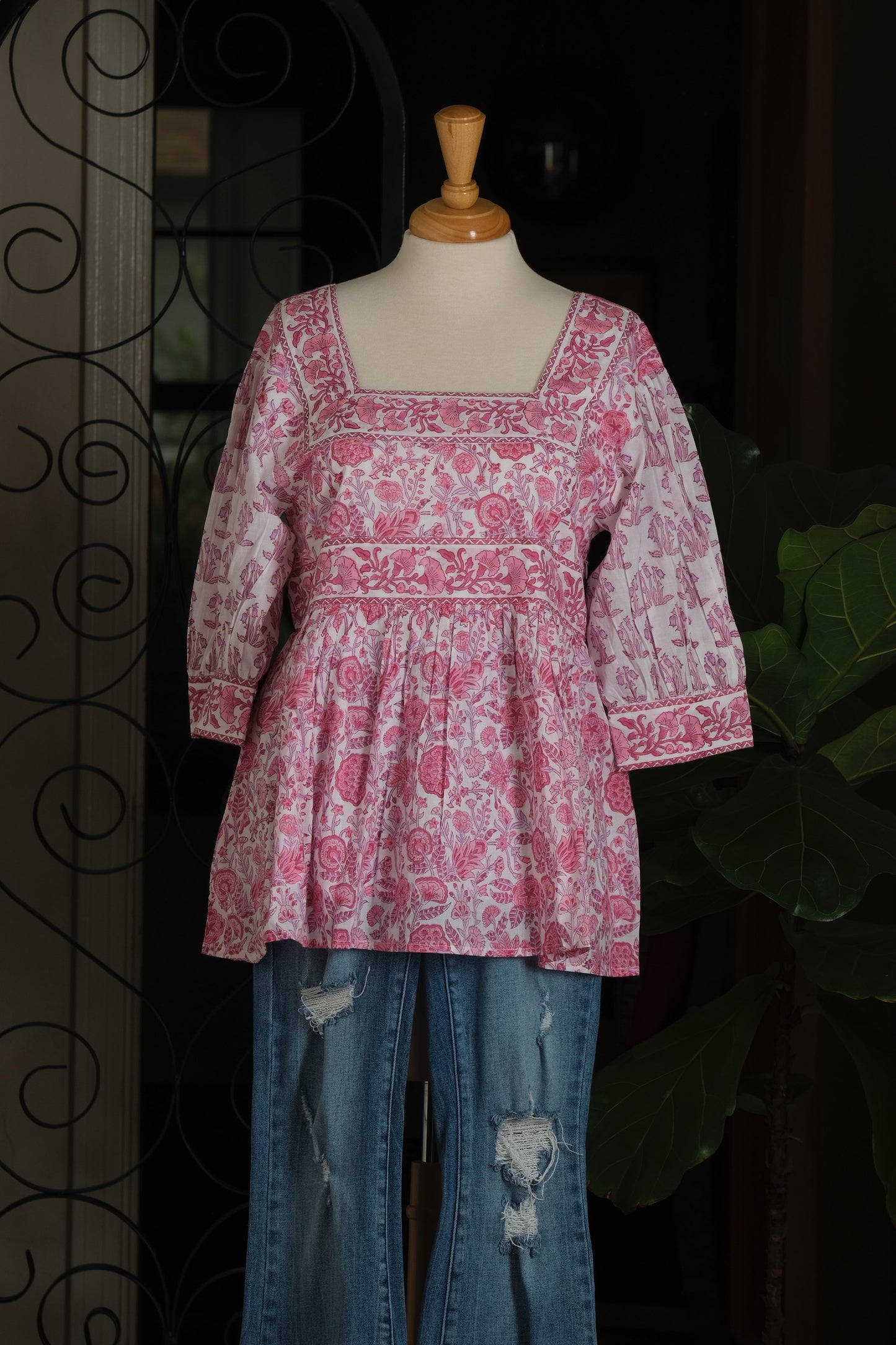 Hippie Top in Pink Lotus
