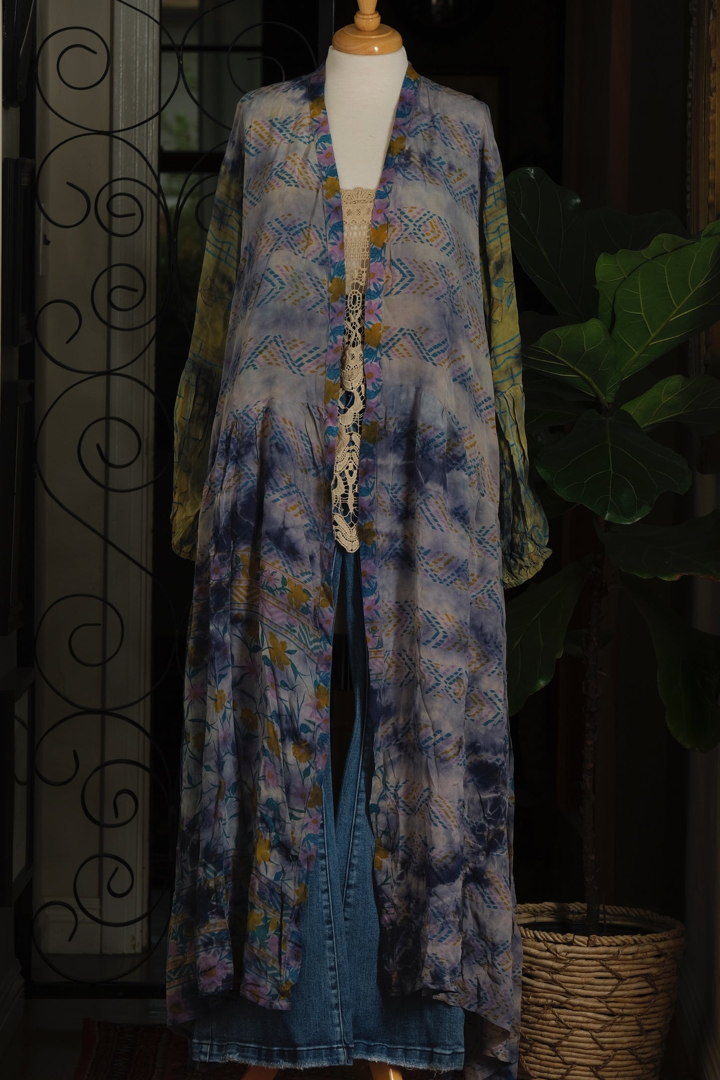 Evermore Duster in Iris Tie Dye