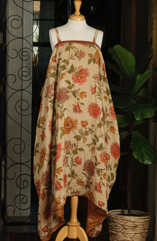 Shine Maxi Dress in Coral Chrysanthemum