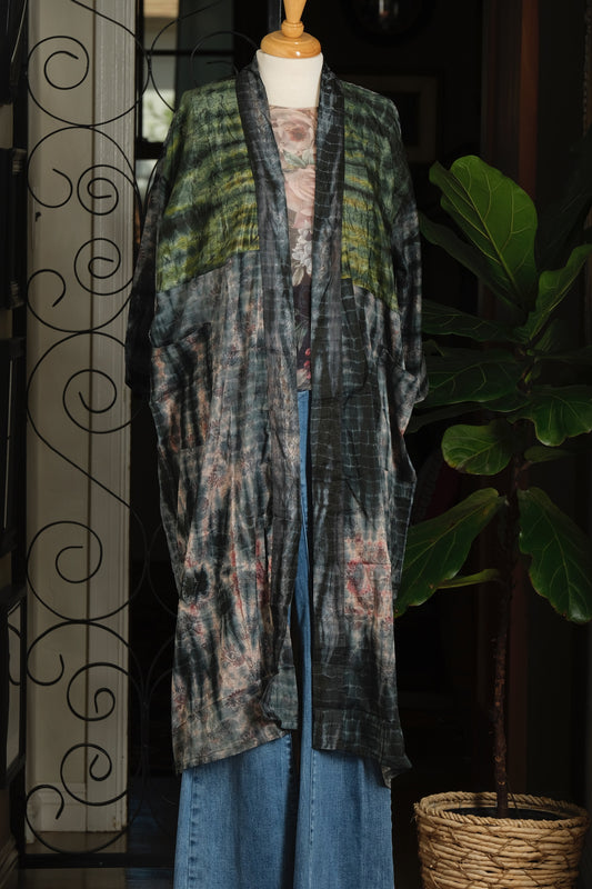 Smoke Duster in Emerald Rose