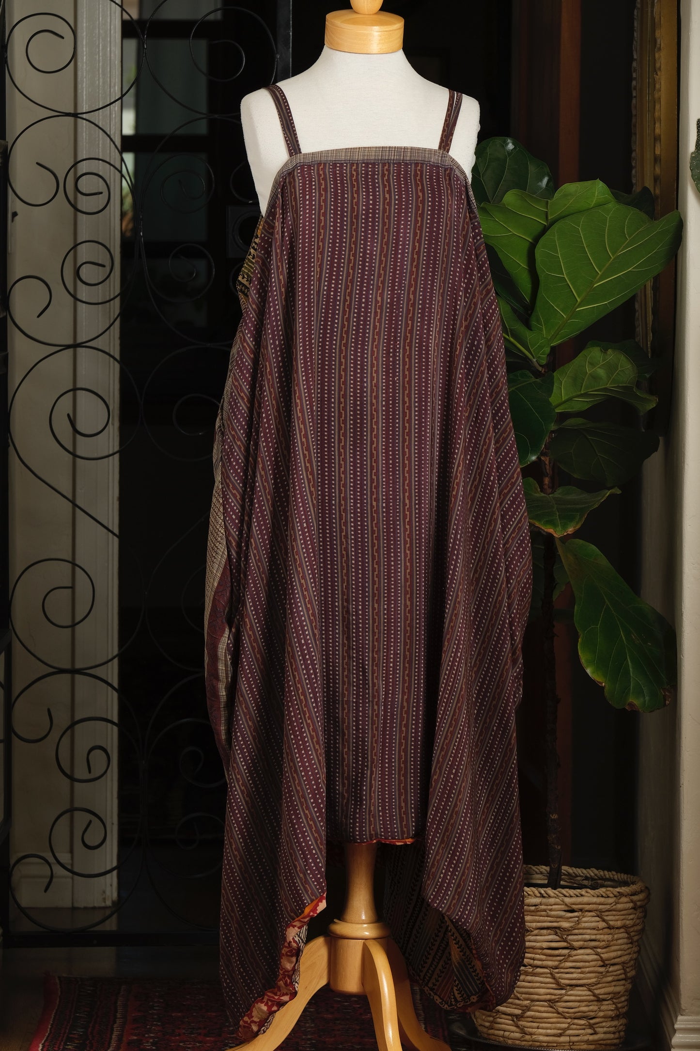 Shine Maxi Dress in Stripes and Dots