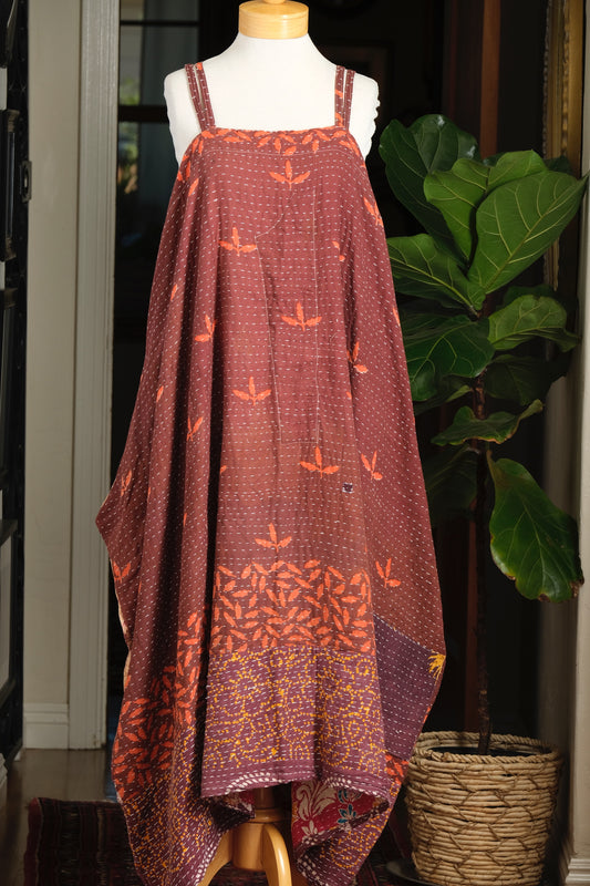 Kantha Maxi Dress in Sedona Flower