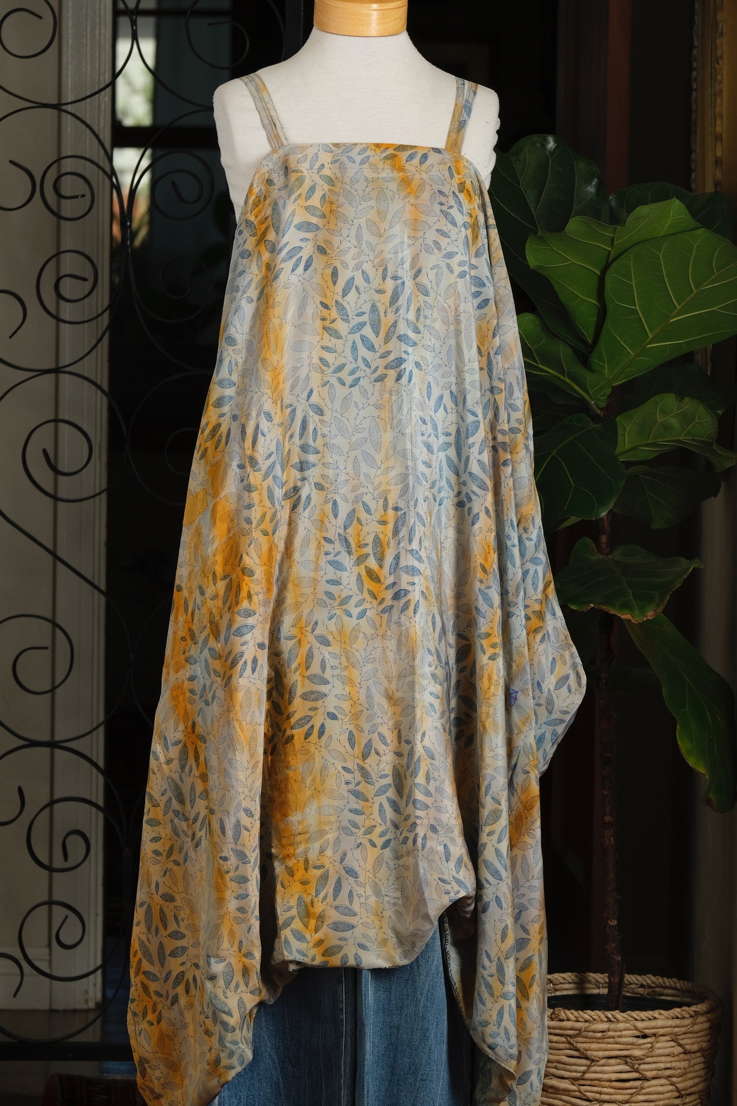 Shine Maxi Dress in Blue Flower