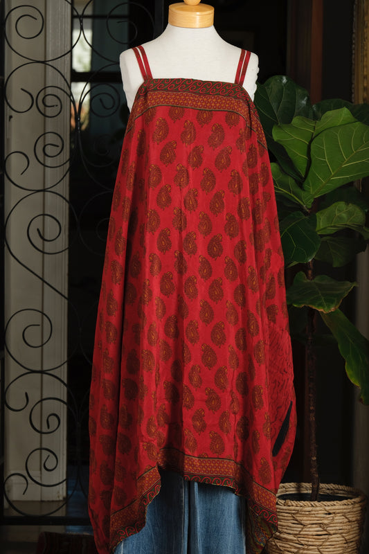 Shine Maxi Dress in Red Paisley